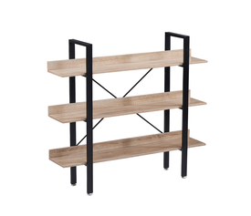 HORIZON ΒΙΒΛΙΟΘΗΚΗ 3ΡΑΦΙΑ SONOMA ΜΑΥΡΟ 120x28x106