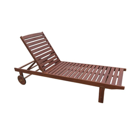 LUGANO Ξαπλώστρα Ξύλο Acacia, Απόχρωση Καρυδί