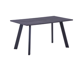 BAXTER Τραπέζι Κουζίνας Τραπεζαρίας, Μέταλλο Βαφή Μαύρο, Grey Walnut