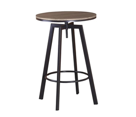 YORK Τραπέζι BAR Μέταλλο Βαφή Σκούρο Καφέ - Καρυδί