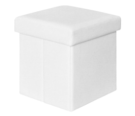 ORION Σκαμπό Αποθηκευτικό - Βοηθητικό, PU Άσπρο