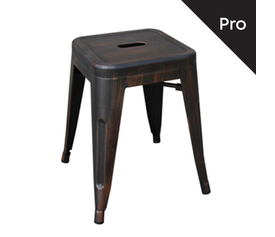 RELIX Σκαμπό-Pro, Στοιβαζόμενο, Μέταλλο Βαφή Antique Black