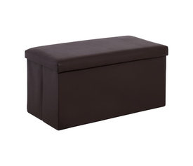ORION Σκαμπό Αποθηκευτικό - Βοηθητικό, PU Σκούρο Καφέ