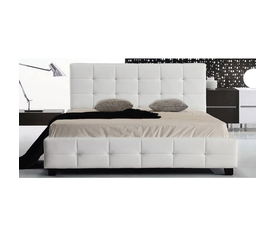 FIDEL Κρεβάτι Διπλό για Στρώμα 150/ 160x200cm, PU Άσπρο