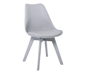 MARTIN-II Καρέκλα PP Γκρι, Μονταρισμένη Ταπετσαρία