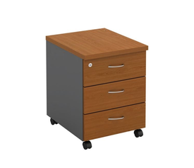 ΣΥΡΤΑΡΙΕΡΑ-Α Τροχήλατη, Με 3 συρτάρια, Απόχρωση Dark Grey - Cherry