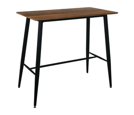 LAVIDA Τραπέζι BAR Μέταλλο Βαφή Μαύρο, Επιφάνεια Απόχρωση Antique Oak
