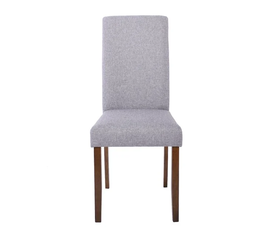 OPTIMAL Καρέκλα Τραπεζαρίας, Απόχρωση Καρυδί Ύφασμα Γκρι