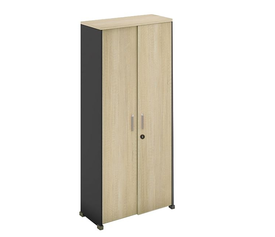 PROJECT Ντουλάπα Γραφείου Δίφυλλη, 5 Ράφια, Απόχρωση Sonoma - Γκρι