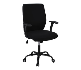 BF3900 Πολυθρόνα Γραφείου Βάση Μέταλλο Βαφή Μαύρo Ύφασμα Μαύρο