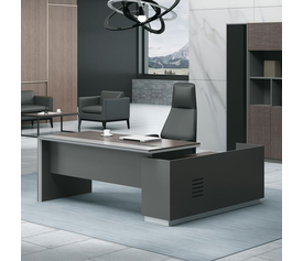 ADVANCE Γραφείο Αριστερή Γωνία Σκούρο Καρυδί - Sky Grey