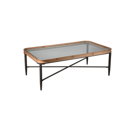 MARAIS COFFEE TABLE ΦΥΣΙΚΟ ΜΑΥΡΟ 122x71x43.5