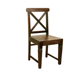 KIKA Καρέκλα Τραπεζαρίας Κουζίνας - Ξύλο Sheesham Καρυδί