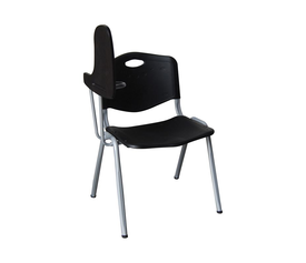 STUDY Καρέκλα - Θρανίο Μέταλλο Βαφή Silver, PP Μαύρο