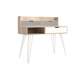 MINTONI ΓΡΑΦΕΙΟ 3ΣΥΡΤΑΡΙΑ SONOMA ΛΕΥΚΟ ΜΕ PATTERN 100x50x100