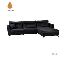 FOREVER ΚΑΝΑΠΕΣ ΓΩΝΙΑ ΔΕΞΙΑ ΜΑΥΡΟ 316x185x92