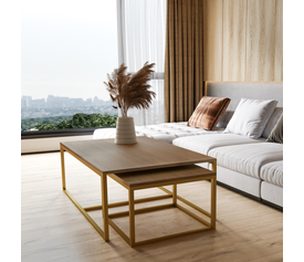 Envy Set Τραπεζάκι Σαλονιού Ελληνικής Κατασκευής 2τμχ AFS 110x68xH40cm