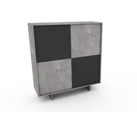 ΕΡΜΑΡΙΟ  TENTER ΜΕ 4 ΠΟΡΤΕΣ ΞΥΛΙΝΟ ΜΕΛΑΜΙΝΗ ΕΛΛΗΝΙΚΗΣ ΚΑΤΑΣΚΕΥΗΣ 120x42x135cm LNA