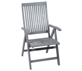 Ξύλινη Ψηλόπλατη Πτυσσόμενη Πολυθρόνα 5 Θέσεων Antique Pacific