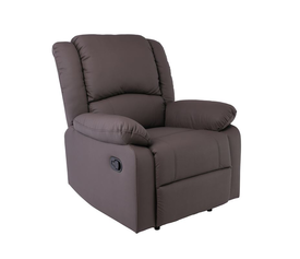 EVA Πολυθρόνα Relax Σαλονιού - Καθιστικού, PU Καφέ