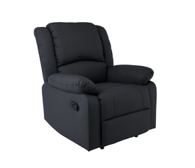 EVA Πολυθρόνα Relax Σαλονιού - Καθιστικού, PU Μαύρο