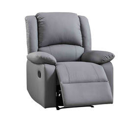 EVA Πολυθρόνα Relax Σαλονιού - Καθιστικού, PU Σκούρο Γκρι