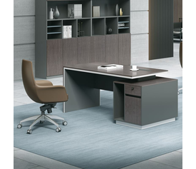 ADVANCE Γραφείο Σκούρο Καρυδί - Sky Grey