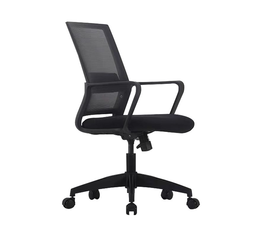 BF2115 Πολυθρόνα Γραφείου Μαύρο Mesh - Ύφασμα Μαύρο