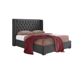 DUCHESS ΚΡΕΒΑΤΙ (ΓΙΑ ΣΤΡΩΜΑ 160x200cm) ΑΝΘΡΑΚΙ 220.5x181x135