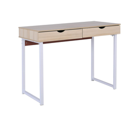 ΓΡΑΦΕΙΟ με 2 Συρτάρια Μέταλλο Βαφή Άσπρο - Maple