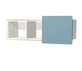 ΡΑΦΙΑ 2 ΘΕΣΕΩΝ ΜΕ ΕΝΑ ΝΤΟΥΛΑΠΙ ΣΕ ΧΡΩΜΑ ΛΕΥΚΟ-ΓΑΛΑΖΙΟ AFS NUVOLA 101 