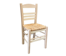 ΣΙΦΝΟΣ Καρέκλα Οξιά Άβαφη με Ψάθα Αβίδωτη