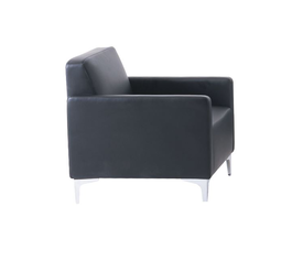 STYLE Πολυθρόνα Σαλονιού Καθιστικού, Pu Μαύρο