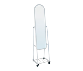 ROLLAND Small Καθρέπτης Δαπέδου, Μέταλλο Βαφή Άσπρο
