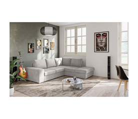 EDDI ΚΑΝΑΠΕΣ ΚΡΕΒΑΤΙ ΓΩΝΙΑ ΔΕΞΙΑ TAUPE 248x213x90