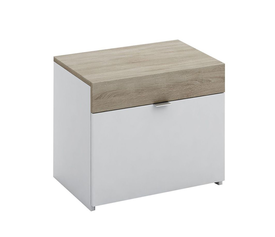 MY BOX ΚΟΜΟΔΙΝΟ SONOMA ΣΚΟΥΡΟ ΛΕΥΚΟ HIGH GLOSS 50x36x43