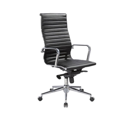 BF4400 Πολυθρόνα Διευθυντή Μέταλλο Χρώμιο - PU Μαύρο