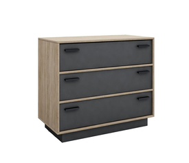 IMAGE ΣΥΡΤΑΡΙΕΡΑ 3ΣΥΡΤΑΡΙΑ SONOMA ΓΚΡΙ ΣΚΟΥΡΟ 90x45xH78cm