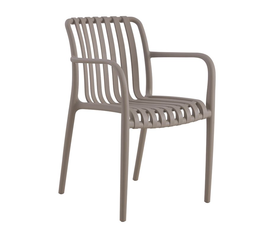 MODA Πολυθρόνα Στοιβαζόμενη PP - UV Protection Απόχρωση Mocha