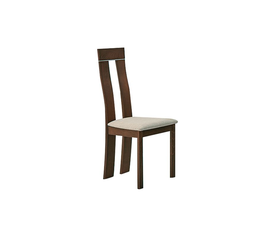 PELLA Καρέκλα Τραπεζαρίας Σαλονιού - Κουζίνας Οξιά Καρυδί Burn Beech, Ύφασμα Μπεζ