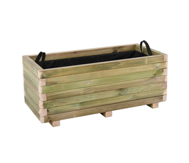 FLOWER POT WOOD Ζαρντινιέρα, Εμποτισμού Pine, Απόχρωση Φυσικό, 90x40x36cm