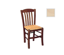 CASA Καρέκλα Οξιά Άβαφη με Ψάθα Αβίδωτη