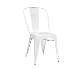 RELIX Καρέκλα-Pro, Στοιβαζόμενη, Μέταλλο Βαφή Άσπρο