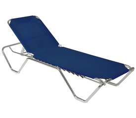 Μπλέ Στοιβαζόμενη Ξαπλώστρα Παραλίας 195 x 60 x 29(h)cm