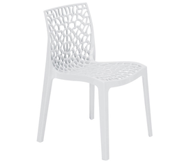 ΚΑΡΕΚΛΑ GRUVYER PP WHITE 52x53xH43-81cm