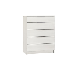 DRAWER Συρταριέρα με 5 Συρτάρια, Απόχρωση Άσπρο