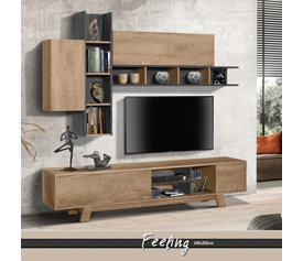 FEELING Σύνθεση Σαλονιού Ελληνικής Κατασκευής 5 Τεμαχίων 240x45xH200cm