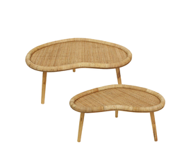 KAMIRA SIDE TABLE SET 2ΤΕΜ ΦΥΣΙΚΟ 90x59x39.5