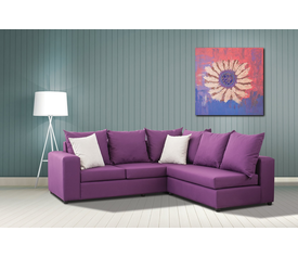 Αμάντα Χειροποίητος Καναπές Ελληνικής Κατασκευής Γωνιακός Μωβ SFA 220x200x80