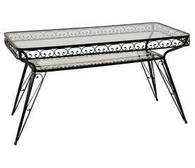 Γαλβανισμένο Παραλ/μο Τραπέζι Μασίφ 140 x 70 x H73cm